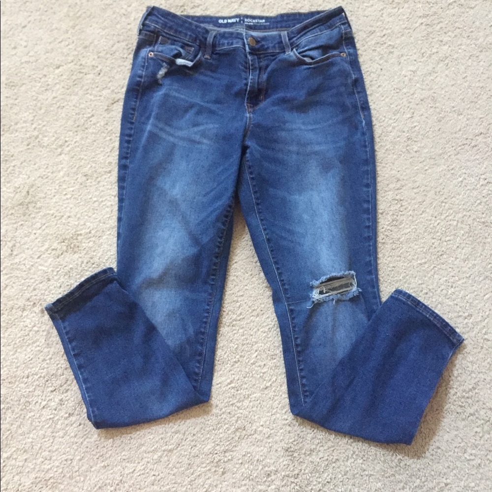 Old Navy distressed Rockstar jeans